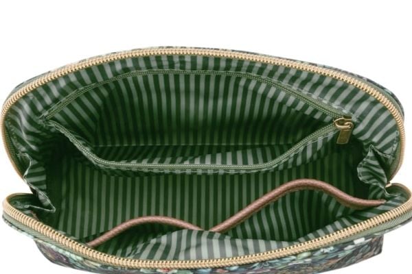 PIP Studio Coby Cosmetic Bag Triangle Medium Tutti i Fiori Green 24/17x16.5x8cm