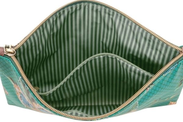 PIP Studio Charly Cosmetic Flat Pouch Large Cece Fiore Green 30x22x1cm