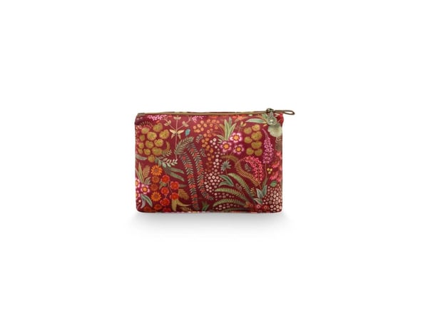 Caryn Cosmetic Bag Combi Querida Velvet Red 26x7,5x18 cm/22x1x13 cm