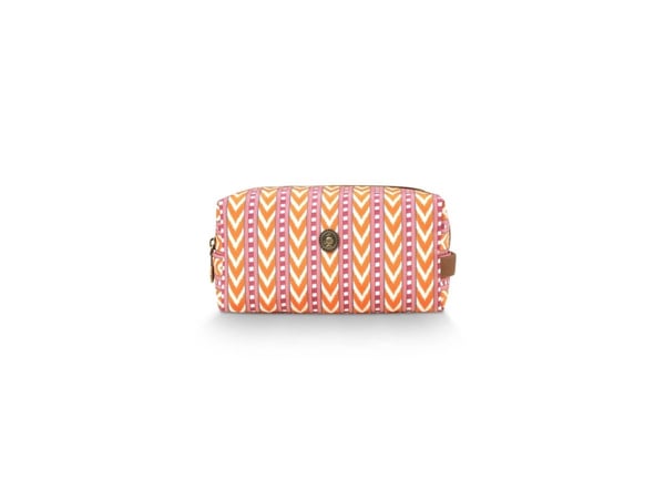 PIP Studio Coco Cosmetic Bag Medium Samba Stripe Orange 21.5x10x10.5cm