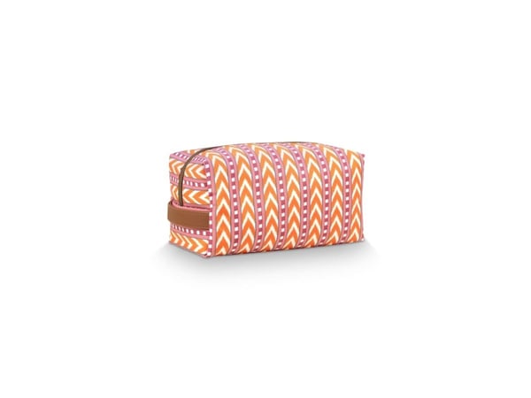 PIP Studio Coco Cosmetic Bag Medium Samba Stripe Orange 21.5x10x10.5cm