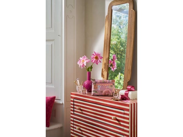 PIP Studio Coco Cosmetic Bag Medium Samba Stripe Orange 21.5x10x10.5cm