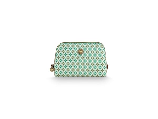 PIP Studio Coby Cosmetic Bag Triangle Small Mojo Green 19/15x6x12cm
