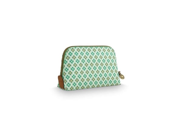 PIP Studio Coby Cosmetic Bag Triangle Small Mojo Green 19/15x6x12cm