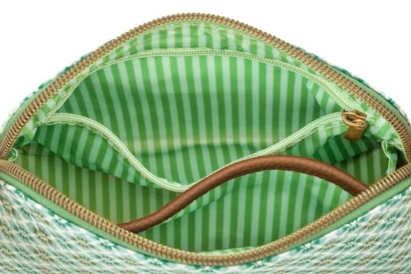 PIP Studio Coby Cosmetic Bag Triangle Small Mojo Green 19/15x6x12cm
