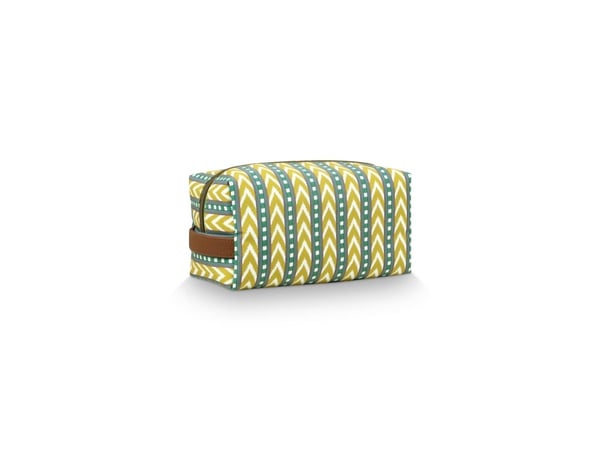 PIP Studio Coco Cosmetic Bag Medium Samba Stripe Lime 21.5x10x10.5cm