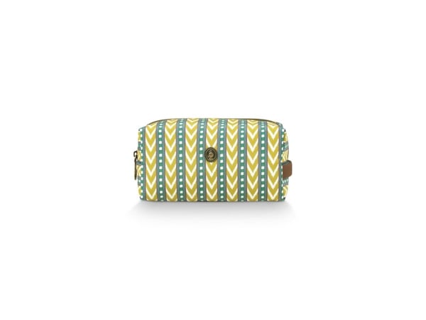 PIP Studio Coco Cosmetic Bag Medium Samba Stripe Lime 21.5x10x10.5cm