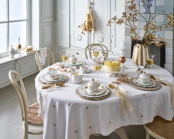 PIP Studio Set/2 Plates Dot Gold 23cm