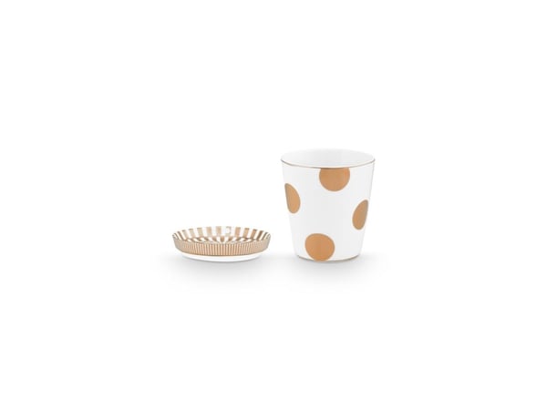 PIP Studio Set/2 Mug SM TeaTips Gold