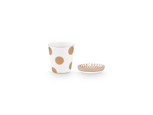 PIP Studio Set/2 Mug SM TeaTips Gold
