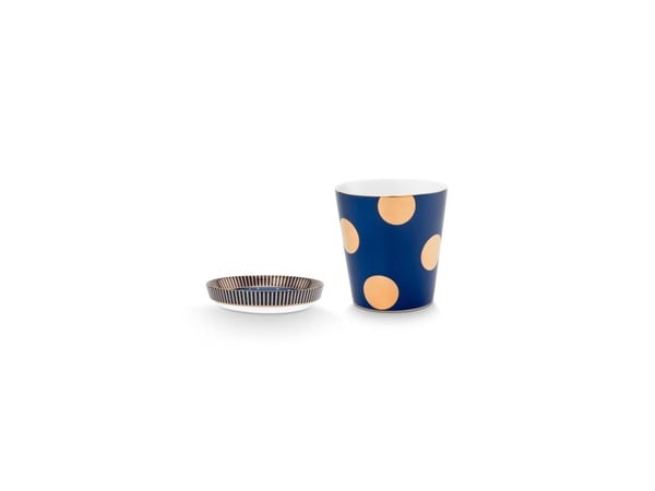 PIP Studio Set/2 Mug SM TeaTips Navy