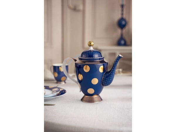 PIP Studio Teapot L Dot Navy Gold