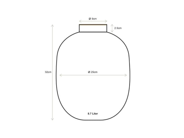 PIP Studio Vase  Dots BlueGold 32cm