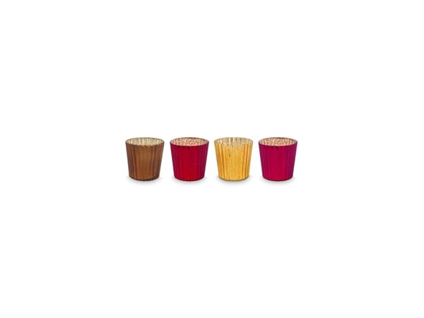 PIP Studio Set/4 TeaLight Red 7x7