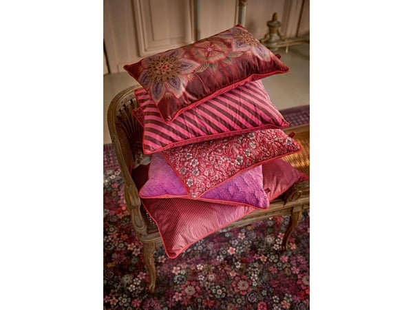 PIP Studio Cushion BlockStri Pink35x50