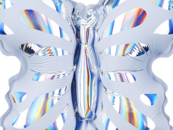 PartyDeco FB253-3, Lekeballong, Folie, Assorterte farger, Holografisk, Universell, Butterfly