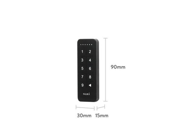 Nuki 9120072080609, Smartdørlås, Kode, Sort, IP65, CR2032, 2 stykker