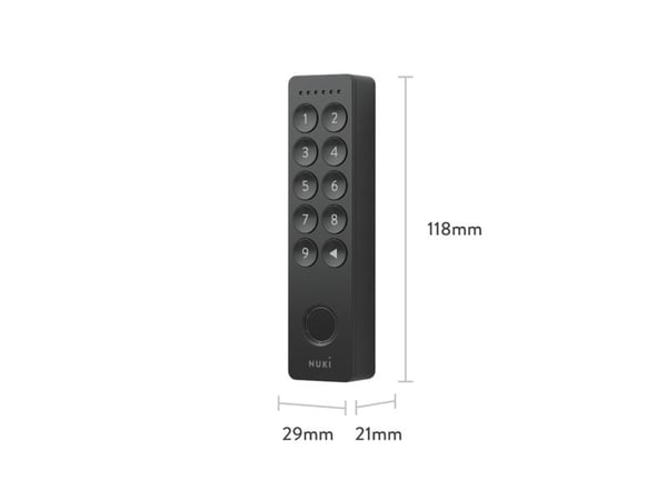Nuki Keypad 2.0, Bluetooth, Sort, Trykknapper, 10 m, AAA, Alkalinsk