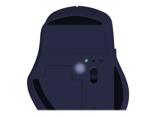 ASUS MW203 - Mus - ergonomisk - optisk - 6 knapper - trådløs - 2.4 GHz, Bluetooth - USB trådløs mottaker - blå