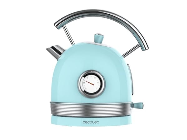 Cecotec ThermoSense 420, 1,8 l, 2200 W, Ljusblå, Rostfritt stål, Justerbar termostat, Överhettningsskydd