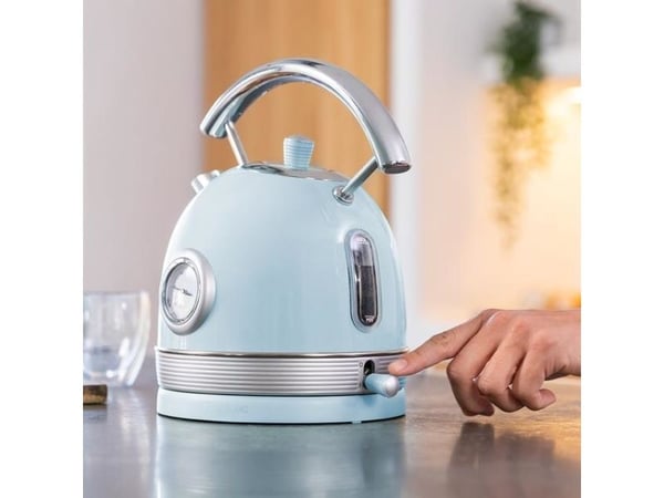 Cecotec ThermoSense 420, 1,8 l, 2200 W, Lyseblå, Rustfritt stål, Justerbar termostat, Overopphetingsbeskyttelse
