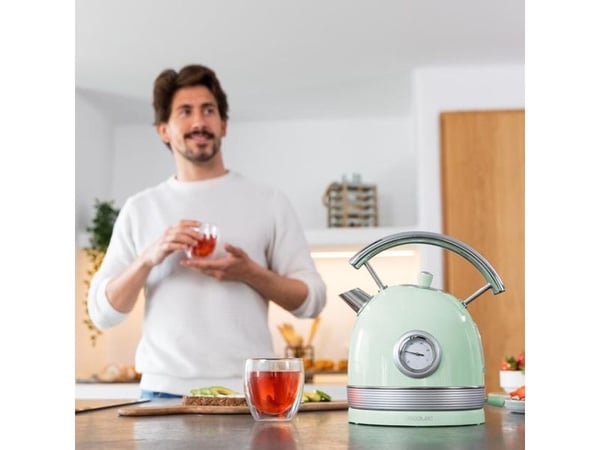 Cecotec ThermoSense 420, 1,8 l, 2200 W, Lysegrønn, Rustfritt stål, Justerbar termostat, Overopphetingsbeskyttelse