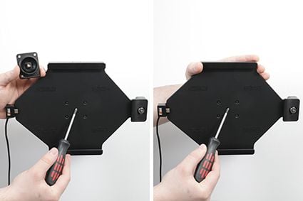 Brodit - Billaderholder - med nøkkellås - 2 A - QC 3.0 - 2 utgangskontakter (USB, USB-type A) - svart