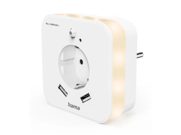 Hama 00223507, Pluggbart nattlys, Hvit, Varm hvit, Baderom, Soverom, Barnerom, Korridor, Trapper, IP20, LED Hama 00223507, Pluggbart nattlys, Hvit, Varm hvit, Baderom, Soverom, Barnerom, Korridor, Trapper, IP20, LED