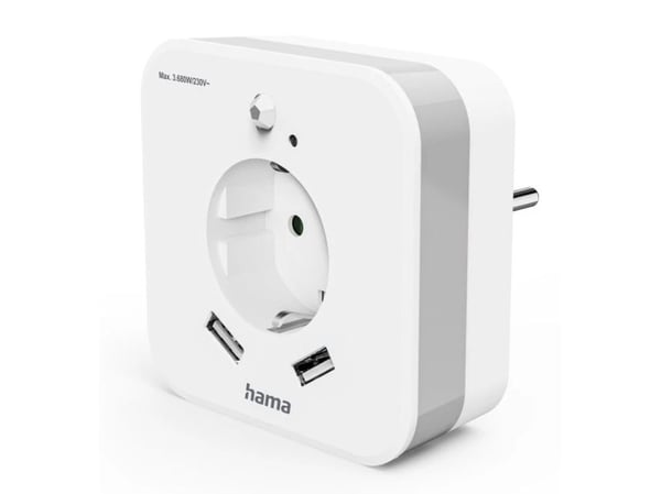 Hama 00223507, Pluggbart nattlys, Hvit, Varm hvit, Baderom, Soverom, Barnerom, Korridor, Trapper, IP20, LED