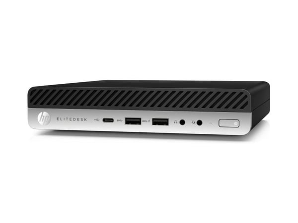 Kunnostettu T1A HP EliteDesk 800 G4 Kunnostettu Intel® Core™ i5 i5-8500T 8 Gt DDR4-SDRAM 256 Gt SSD Windows 11 Pro Mini PC Musta, hopea