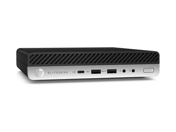 Kunnostettu T1A HP EliteDesk 800 G4 Kunnostettu Intel® Core™ i5 i5-8500T 8 Gt DDR4-SDRAM 256 Gt SSD Windows 11 Pro Mini PC Musta, hopea