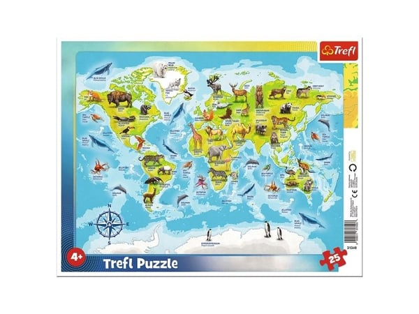 Trefl 31340, 25 stykker, Dyr, 4 år