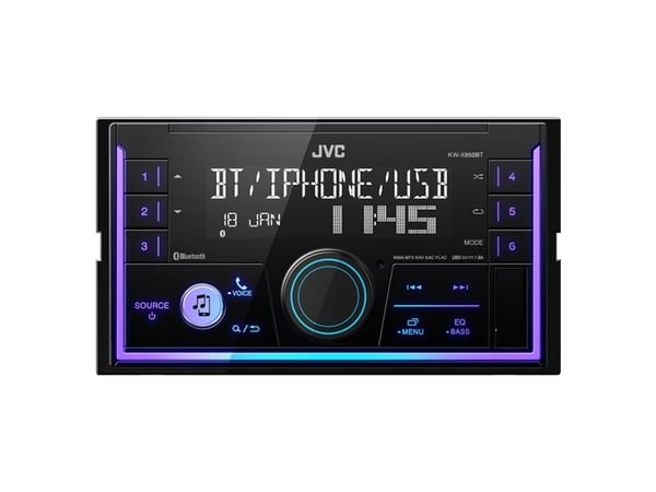 JVC JVC bilradio, KW-X850BT 2-DIN USB MP3 magnet til AUX og Bluetooth