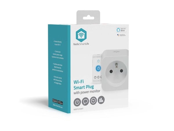 Nedis SmartLife - Smartplugg - trådløs - Wi-Fi - 2.4 - 2.484 GHz - hvit