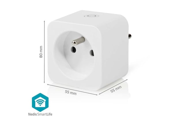 Nedis SmartLife - Smartplugg - trådløs - Wi-Fi - 2.4 - 2.484 GHz - hvit