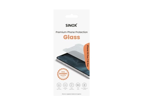 Sinox Protection Glass iPhone 16 Plus/15 Plus®