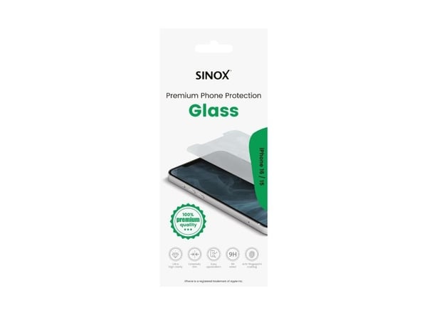 Sinox Protection Glass för iPhone 16 / 15®