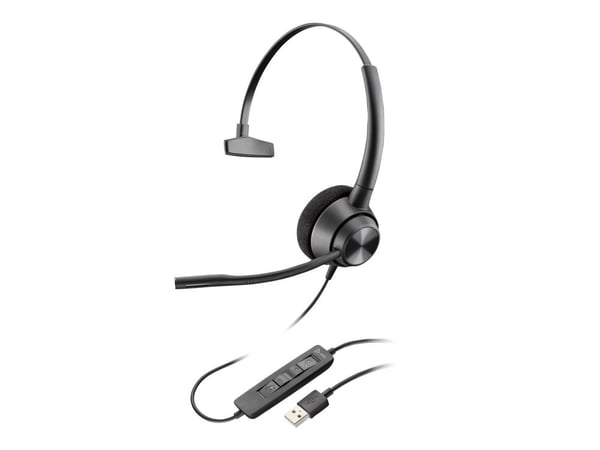 HP Poly EncorePro 310 - EncorePro 300 series - hodesett - on-ear - kablet - USB-A - svart