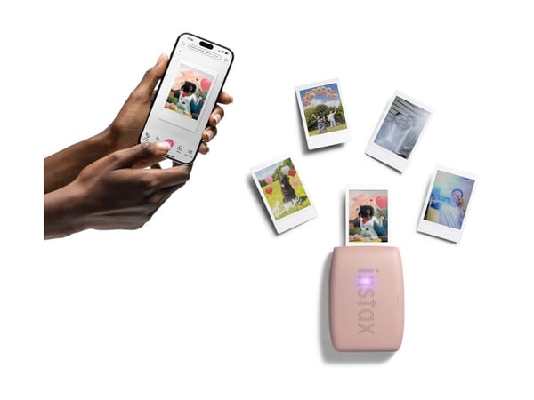 Fujifilm instax mini Link 3 - Skirver - farge - LED - 85 x 54 mm - kapasitet: 10 fotoer - Bluetooth 5.1 - rosenrosa