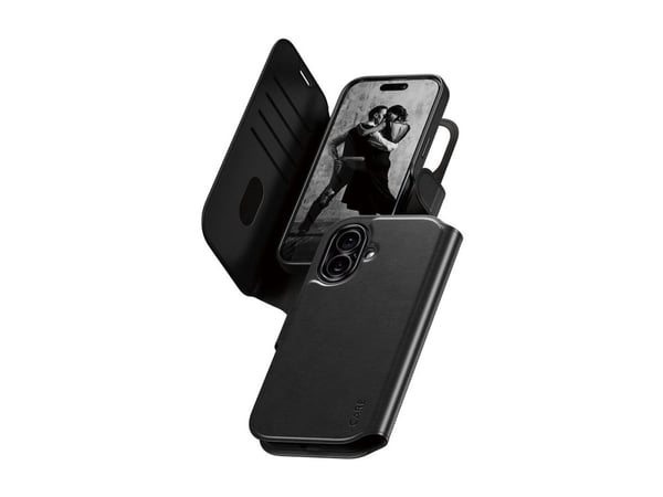 CARE by PanzerGlass Tango - Lommebok for mobiltelefon - MagSafe-samsvar - veganlær - svart - for Apple iPhone 17