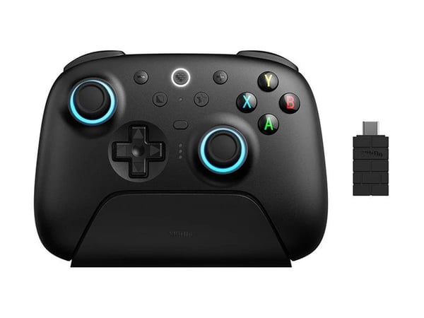 8Bitdo Ultimate 2 - Håndkonsoll - trådløs - 2.4 GHz/Bluetooth - svart - for Nintendo Switch, Nintendo Switch 2