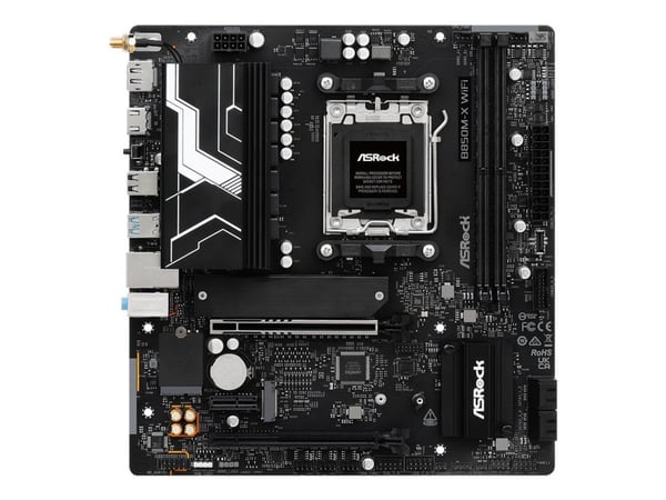 ASRock B850M-X WIFI R2.0 - Hovedkort - micro ATX - Socket AM5 - AMD B850 Chipset - USB-C 3.2 Gen 1, USB 3.2 Gen 1 - 2.5 Gigabit LAN, Wi-Fi 6E, Blue...