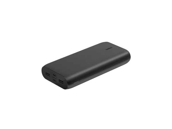 Belkin BoostCharge - Strømbank - 26000 mAh - 32 watt - PD, Fast Charge - 4 utgangskontakter (USB-C, USB) - på kabel: USB-C