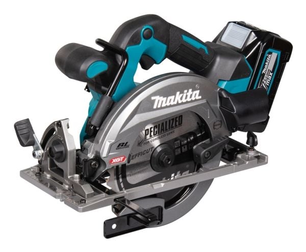 MAKITA HS012GD201 - Akkukäyttöinen pyörösaha (40V XGT | harjaton moottori | sahanterä 165 mm | LED-valo | sis. 2x 2,5 Ah akku, pikalaturi, kantolau...