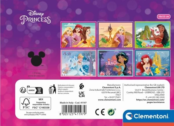 Clementoni bildeblokker 12 deler Princess 41197