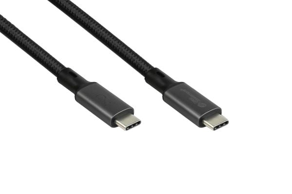 Alcasa 2404-MT015S, 1,5 m, USB C, USB C, USB4 Gen 3x2, 40 Gbit/s, Sort