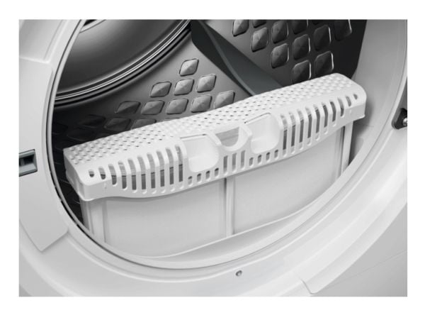 AEG Series 9000 TR9W75780, Frittstående, Frontmatet, Varme pumpe, Hvit, Rotasjon, Berøringskontroll, Riktig/Høyre