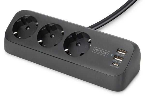 Digitus DA-70625, 1,5 m, Sisätila, Tyyppi E / F, IP20, 1,5 mm², Polykarbonaatti (PC)