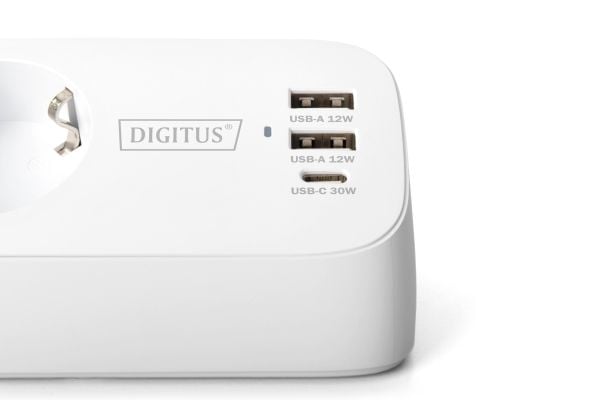 Digitus DA-70626, 1,5 m, Sisätila, Tyyppi E / F, IP20, 1,5 mm², Polykarbonaatti (PC)