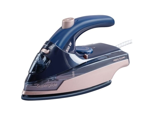 ProfiCare PC-DB 3125, Dampstrykejern, Keramisk strykesål, Blå, Rosa, 0,04 L, Innebygd, 800 W